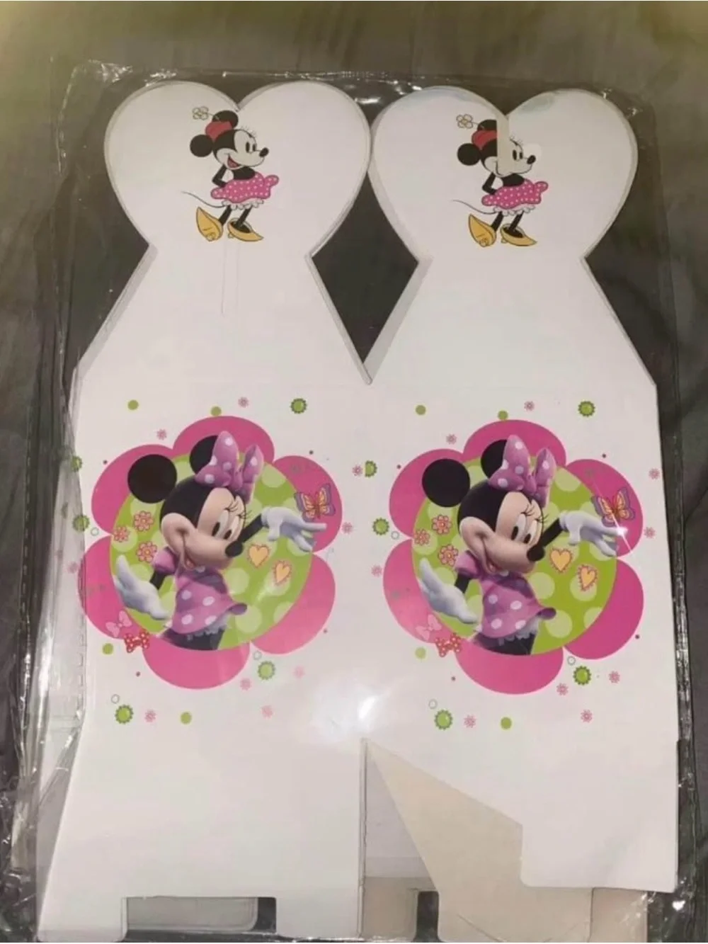 Minnie Mouse Pink Heart Party Favor Boxes 4 pack each package 6 piecesTotal 24